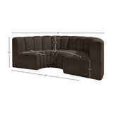 Arc Brown Boucle Fabric Modular Sofa 102Brown-S4C Meridian Furniture