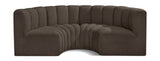 Arc Brown Boucle Fabric Modular Sofa 102Brown-S4C Meridian Furniture