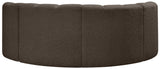 Arc Brown Boucle Fabric Modular Sofa 102Brown-S4C Meridian Furniture