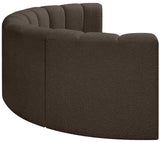 Arc Brown Boucle Fabric Modular Sofa 102Brown-S4C Meridian Furniture