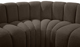 Arc Brown Boucle Fabric Modular Sofa 102Brown-S4C Meridian Furniture