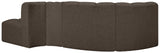 Arc Brown Boucle Fabric Modular Sofa 102Brown-S4D Meridian Furniture