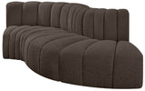 Arc Brown Boucle Fabric Modular Sofa 102Brown-S4D Meridian Furniture