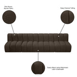 Arc Brown Boucle Fabric Modular Sofa 102Brown-S4E Meridian Furniture