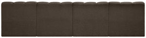 Arc Brown Boucle Fabric Modular Sofa 102Brown-S4E Meridian Furniture