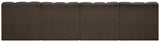 Arc Brown Boucle Fabric Modular Sofa 102Brown-S4E Meridian Furniture