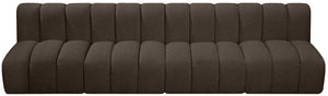 Arc Brown Boucle Fabric Modular Sofa 102Brown-S4E Meridian Furniture