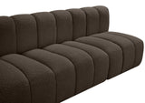 Arc Brown Boucle Fabric Modular Sofa 102Brown-S4E Meridian Furniture