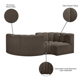 Arc Brown Boucle Fabric Modular Sofa 102Brown-S4F Meridian Furniture