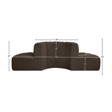 Arc Brown Boucle Fabric Modular Sofa 102Brown-S4G Meridian Furniture