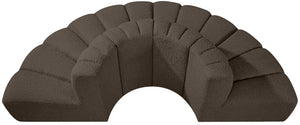 Arc Brown Boucle Fabric Modular Sofa 102Brown-S4G Meridian Furniture