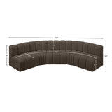 Arc Brown Boucle Fabric Modular Sofa 102Brown-S5A Meridian Furniture