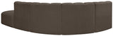 Arc Brown Boucle Fabric Modular Sofa 102Brown-S5C Meridian Furniture