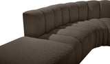 Arc Brown Boucle Fabric Modular Sofa 102Brown-S5C Meridian Furniture