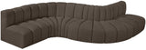 Arc Brown Boucle Fabric Modular Sofa 102Brown-S6A Meridian Furniture