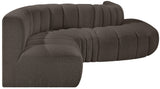 Arc Brown Boucle Fabric Modular Sofa 102Brown-S6A Meridian Furniture