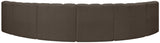 Arc Brown Boucle Fabric Modular Sofa 102Brown-S6B Meridian Furniture