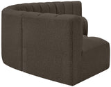 Arc Brown Boucle Fabric Modular Sofa 102Brown-S6B Meridian Furniture