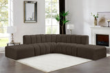 Arc Brown Boucle Fabric Modular Sofa 102Brown-S6C Meridian Furniture