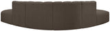 Arc Brown Boucle Fabric Modular Sofa 102Brown-S6C Meridian Furniture