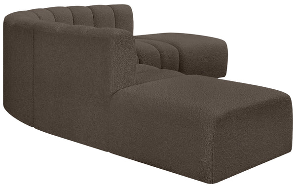 Arc Brown Boucle Fabric Modular Sofa 102Brown-S6C Meridian Furniture