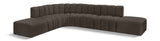 Arc Brown Boucle Fabric Modular Sofa 102Brown-S7A Meridian Furniture