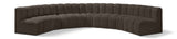 Arc Brown Boucle Fabric Modular Sofa 102Brown-S7B Meridian Furniture