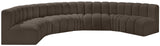 Arc Brown Boucle Fabric Modular Sofa 102Brown-S7B Meridian Furniture