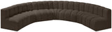 Arc Brown Boucle Fabric Modular Sofa 102Brown-S7B Meridian Furniture