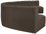 Arc Brown Boucle Fabric Modular Sofa 102Brown-S7B Meridian Furniture