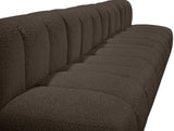 Arc Brown Boucle Fabric Modular Sofa 102Brown-S7C Meridian Furniture