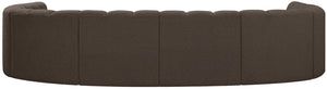 Arc Brown Boucle Fabric Modular Sofa 102Brown-S8A Meridian Furniture