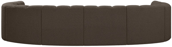 Arc Brown Boucle Fabric Modular Sofa 102Brown-S8A Meridian Furniture