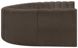 Arc Brown Boucle Fabric Modular Sofa 102Brown-S8A Meridian Furniture