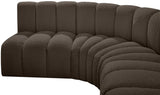 Arc Brown Boucle Fabric Modular Sofa 102Brown-S8A Meridian Furniture