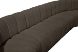 Arc Brown Boucle Fabric Modular Sofa 102Brown-S8A Meridian Furniture