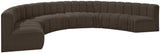 Arc Brown Boucle Fabric Modular Sofa 102Brown-S8B Meridian Furniture