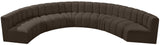 Arc Brown Boucle Fabric Modular Sofa 102Brown-S8B Meridian Furniture