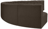 Arc Brown Boucle Fabric Modular Sofa 102Brown-S8B Meridian Furniture