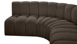 Arc Brown Boucle Fabric Modular Sofa 102Brown-S8B Meridian Furniture