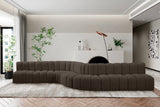 Arc Brown Boucle Fabric Modular Sofa 102Brown-S8C Meridian Furniture