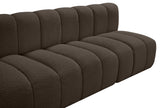 Arc Brown Boucle Fabric Modular Sofa 102Brown-S8C Meridian Furniture