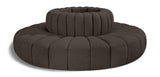 Arc Brown Boucle Fabric Modular Sofa 102Brown-S8D Meridian Furniture