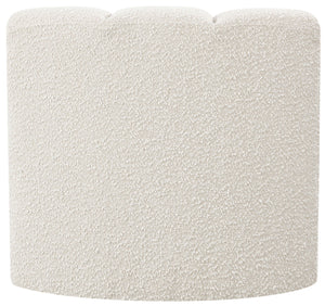 Arc Cream Boucle Fabric Curved Corner 102Cream-CC Meridian Furniture