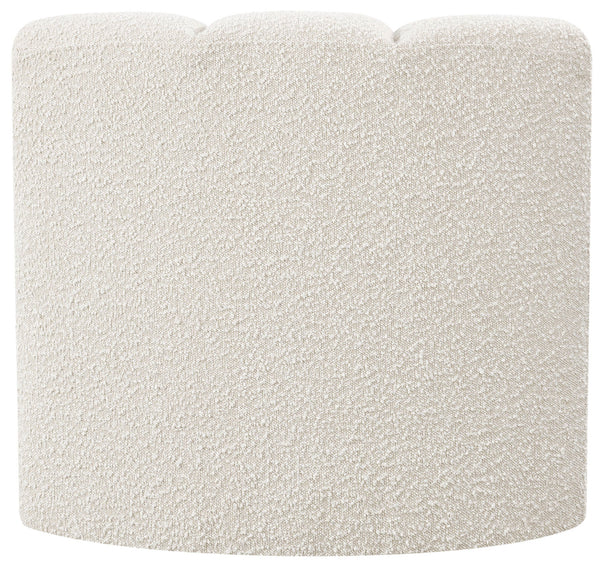 Arc Cream Boucle Fabric Curved Corner 102Cream-CC Meridian Furniture