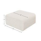 Arc Cream Boucle Fabric Ottoman 102Cream-Ott Meridian Furniture