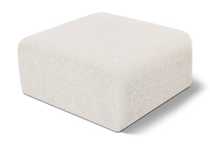 Arc Cream Boucle Fabric Ottoman 102Cream-Ott Meridian Furniture