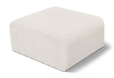 Arc Cream Boucle Fabric Ottoman 102Cream-Ott Meridian Furniture