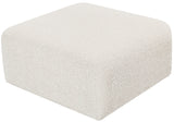 Arc Cream Boucle Fabric Ottoman 102Cream-Ott Meridian Furniture