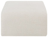 Arc Cream Boucle Fabric Ottoman 102Cream-Ott Meridian Furniture